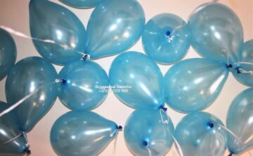 Голубые гелиевые шары