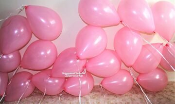 Розовые гелиевые шары